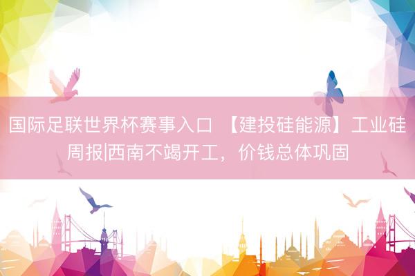 国际足联世界杯赛事入口 【建投硅能源】工业硅周报|西南不竭开工，价钱总体巩固